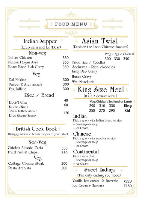 Menu at 10D Bistro - Thrill City, Hyderabad