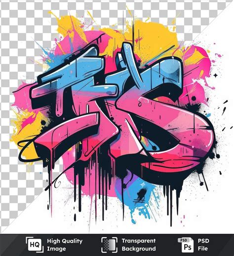 Graffiti d'image psd transparent balises d'encre symbole vectoriel rue ...