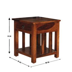 Buy Yeon Wooden Bed Side Table online – Rajasthali Furniture