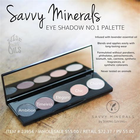 Young Living Essential Oils Savvy Minerals Make Up Eye Shadow No. 1 Palette | Savvy minerals ...