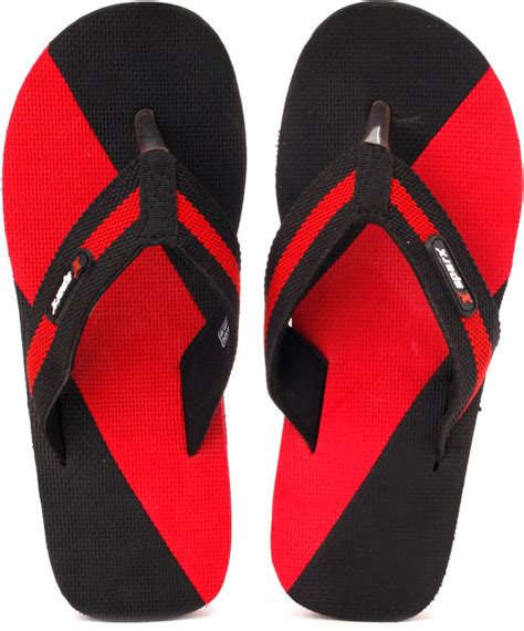Sparx Slippers - Buy Black Red Color Sparx Slippers Online at Best ...