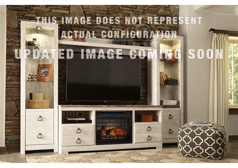 Willowton 4-Piece Entertainment Center with Electric Fireplace