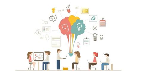 Flat design illustration of design thinking | Premium AI-generated image