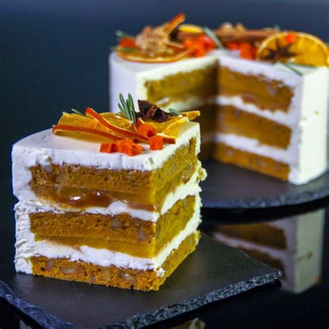 МОРКОВНЫЙ ТОРТ С КАРАМЕЛЬЮ И АПЕЛЬСИНАМИ - Школа кондитерского искусства