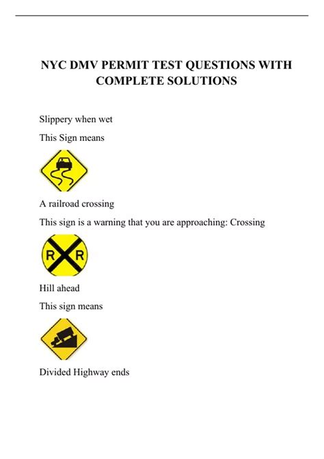 DMV Permit Questions 的图像结果