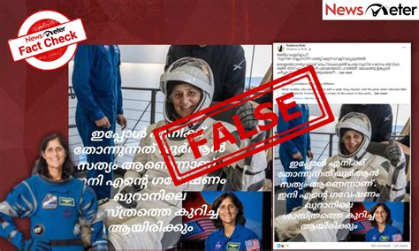 Fact Check: Sunita Williams says space life brought her closer to Islam ...