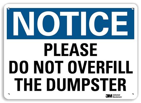 SmartSign 10x14 Reflective Aluminum Dumpster Sign - India | Ubuy