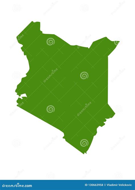 Kenya Map - Country in Africa with Its Capital and Largest City in Nairobi Stock Vector ...