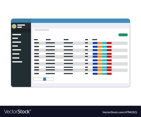 Task management chart app business plan work Vector Image