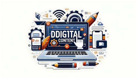 Flat laptop and pencil border frame with digital content text and copy ...
