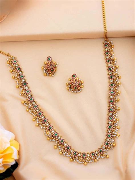 Buy Long Haram With Jhumka Earrings Online - Ishhaara