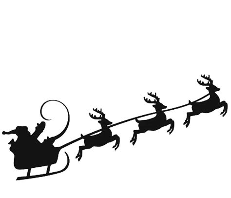 Free Printable Santa Sleigh And Reindeer Template