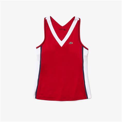 Women’s Lacoste SPORT Cutout Breathable Stretch Tank Top - All T-Shirts ...