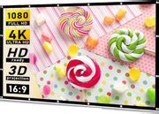 Technolite 120 Inch Diagonal 9x5 Ft, 16:9 Grey Color Foldable High ...