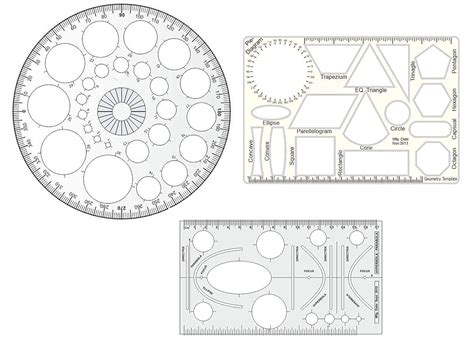 TWIN SEVEN® Plastic Pro Circle with 25 Circles, Hyperbola-Parabola ...