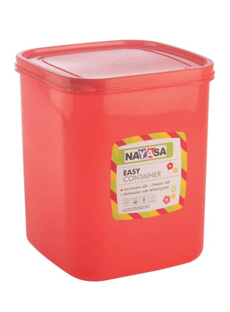 Buy Nayasa Superplast Easy Funk Plastic Container, 4.5 litres, Orange ...