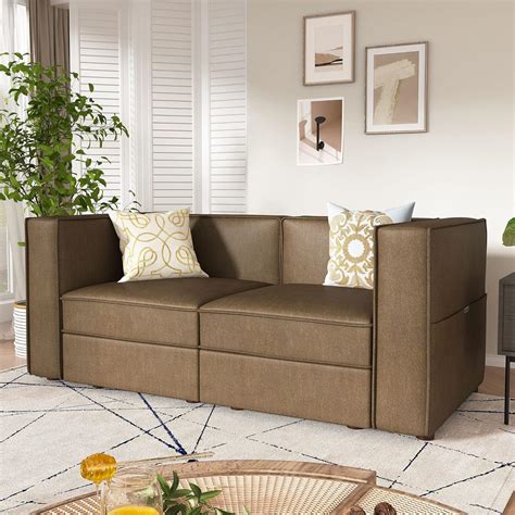 Buy Nolany Modular Sectional Sofa, 2 Seat Convertible Sectional Couch ...
