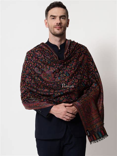 Pashtush mens faux pashmina stole, Ethnic design, Multicolour ...