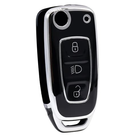 KMH TPU Silver Car Smart Key Cover Compatible for Tata Tiago, Nexon ...