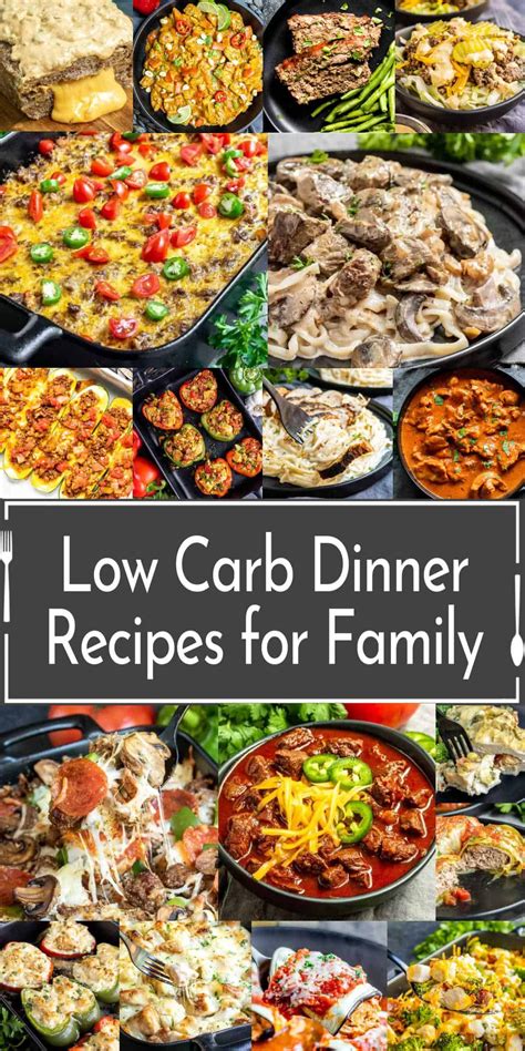 Low Carb Family Meals in 2025 | Healthy low carb dinners, Low carb ...