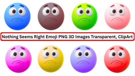 Nothing Seems Right Emoji PNG,ClipArt, Vector 3D Images » PNG Emoji