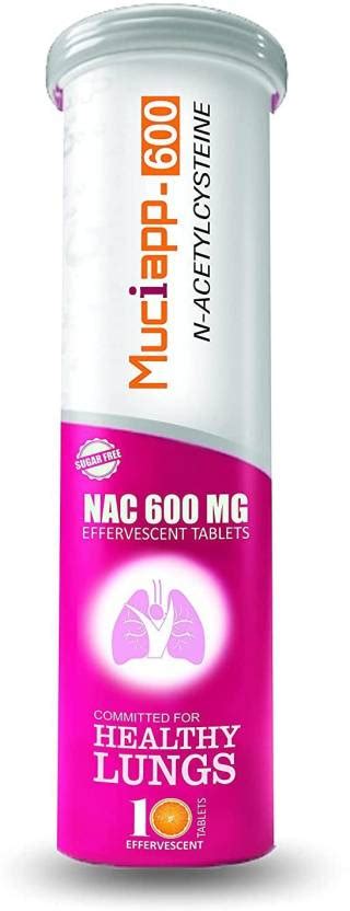 Muciapp N-Acetyl-Cysteine (NAC-600 MG) Effervescent Tablets - Anti ...