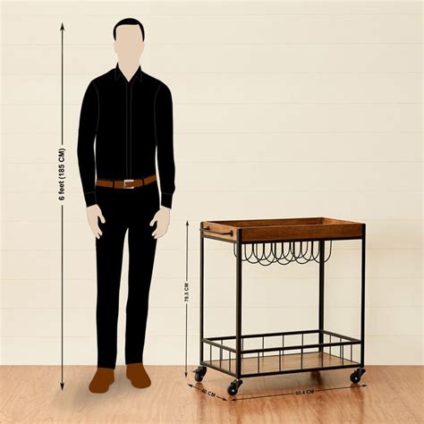 Buy Ajax Serving Trolley - Brown from Home Centre at just INR 34995.0