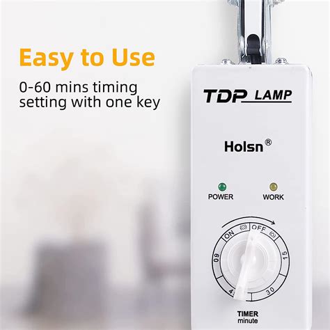 Buy Holsn Infrared Heat Lamp TDP Lamp, TDP Far Infrared Mineral Heat ...