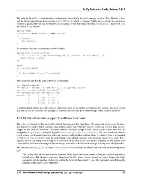 SciPy Python Reference Chart 的图像结果