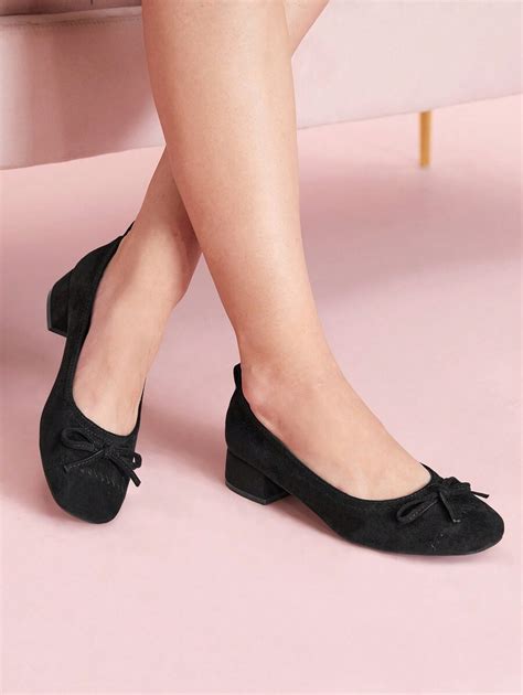 CUCCOO DOLLMOD EU/US Style Black Closed Toe Chunky Heel Loafers, Soft ...