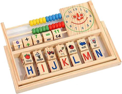 CHANNAPATNA TOYS Wooden Abacus Learning Flap Stand Kids Counting ...