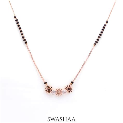 Ahaya Rosegold Plated Mangalsutra – Swashaa