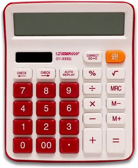 Calculator 12 Digit with Large LCD Display and Sensitive Button OT-333c ...