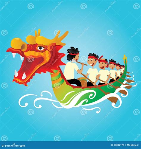Chinese Dragon Boat Competition Illustration Stock Vector - Illustration of dragon, racing: 39802177