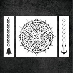 Kainchi Baba India Om Mandala, Pooja Room Dia and Bell Wall Painting ...
