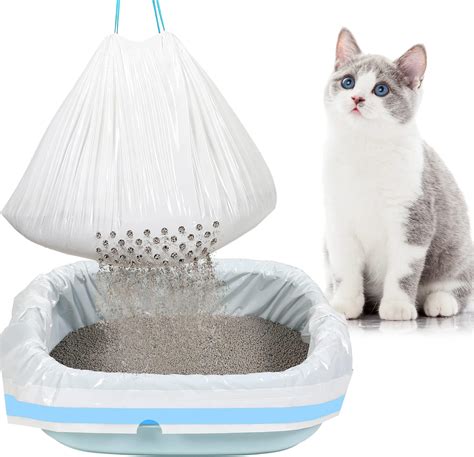 Amazon.com : Jutom 56 Count 31 x 18 Inch Sifting Cat Litter Bags Large ...