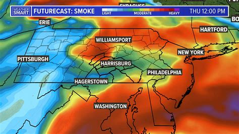 Wildfire smoke through Central Pa. | Futurecast | fox43.com