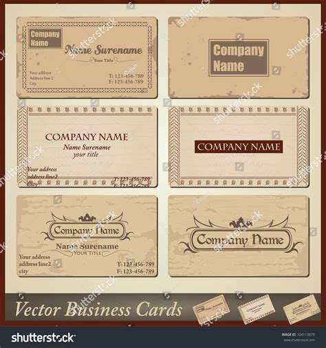 Vintage Style Business Cards 的图像结果