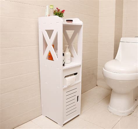 4 Layers Bathroom Cabinet Rack Cupboard Storage Sh... – Grandado