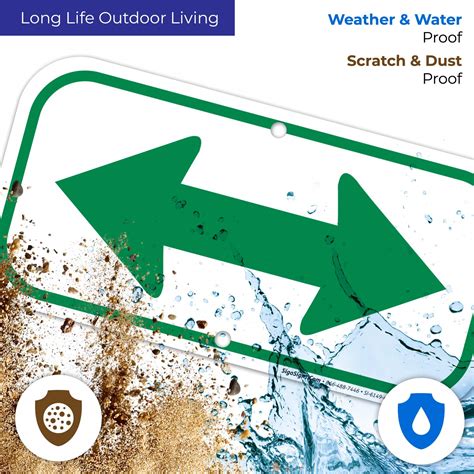 Buy Two Green Arrow Sign, 6x12 Rust Free Aluminum, Weather/Fade ...