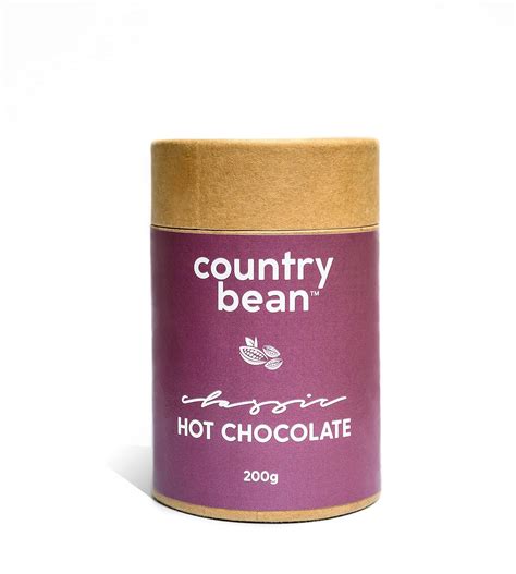 Country Bean Classic Hot Chocolate, 200G, 60% less sugar, Enjoy hot or ...