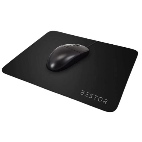 Bestor Plain Black Mouse Pad | Gaming Surface, Comfortable, Non-Slip