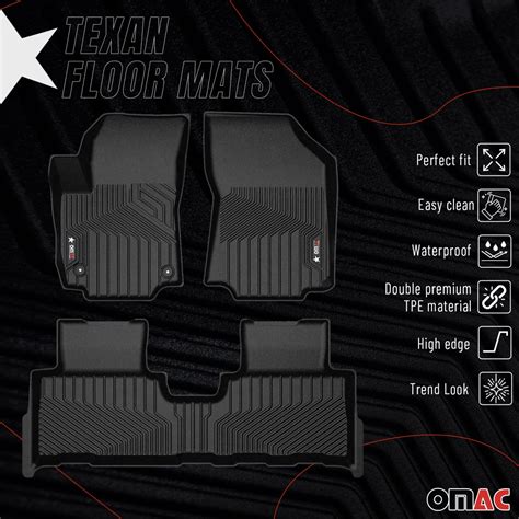GMC Terrain Floor Mats - Front + Rear - Omac USA - Texan - 2018 ...