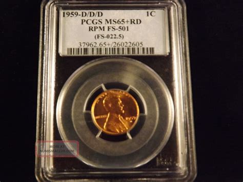 1959 One Cent Peice Ddd Pcgs Ms 65 Rd