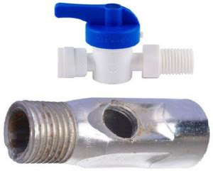 IPURE Steel Inlet Ball Valve Set 1/4" + Plastic Connector for ...