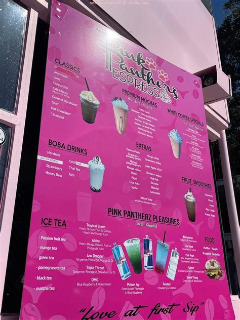 Online Menu of Pink Pantherz Espresso Restaurant, Redwood City ...