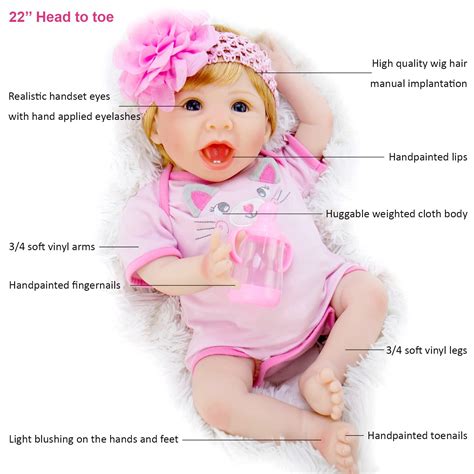 Buy Aori Reborn Baby Dolls Lifelike Realistic Laughing Girl Doll 22 ...