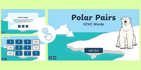Polar Pairs: CCVC Words Game (teacher made) - Twinkl