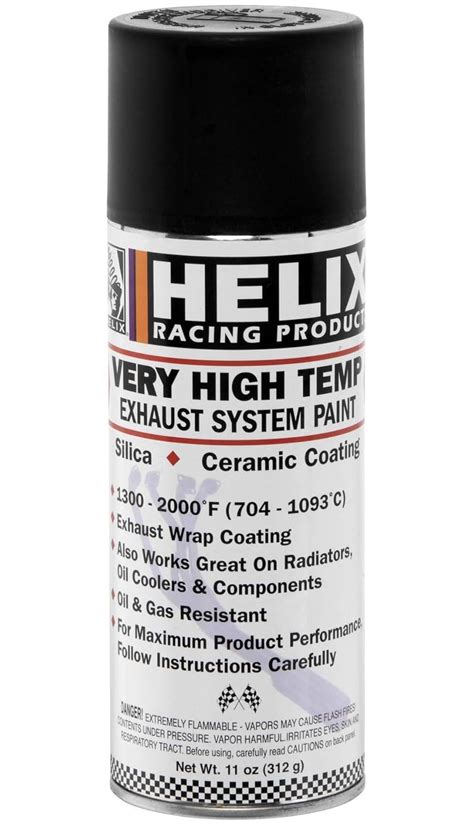 Helix Racing Products High-Temperature Exhaust Paint - Black 165-1020 ...