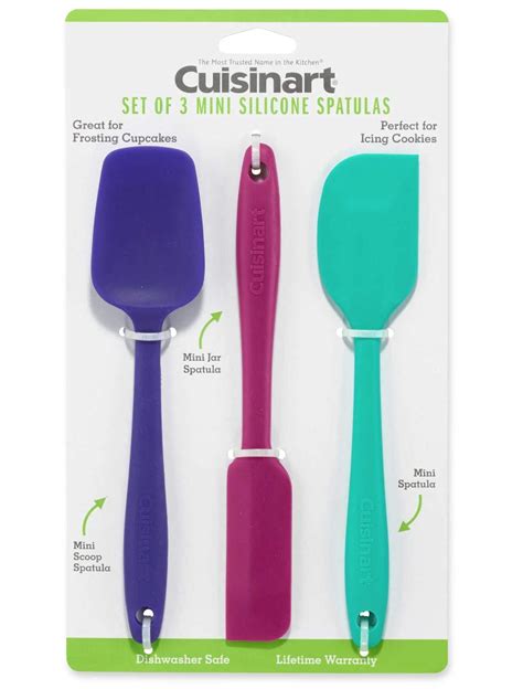 Buy Cuisinart Mini Silicone Spatulas, Set of 3: Purple Scoop Spatula ...